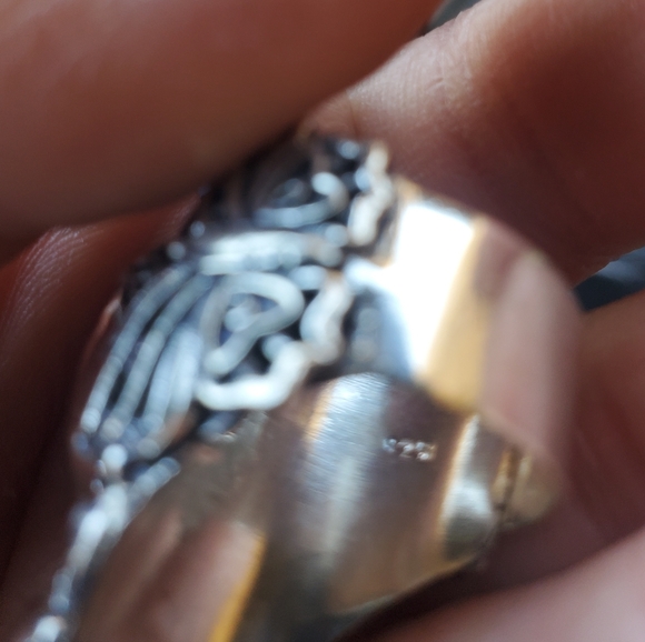 New Ruby in Zoisite and Garnet 925 Silver Butterfly Statement Ring. - Picture 15 of 16